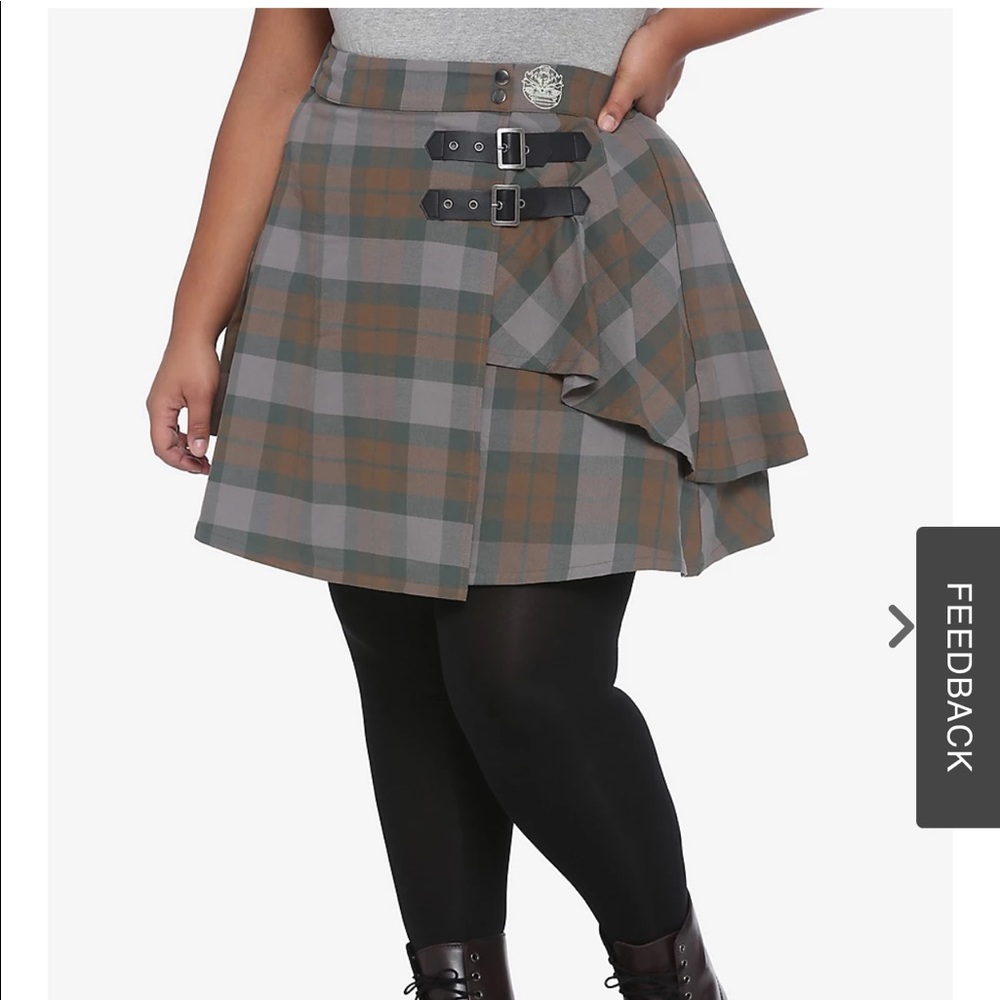 Hot Topic Outlander Tartan Buckle Skirt